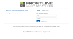 Desktop Screenshot of payfrontline.com